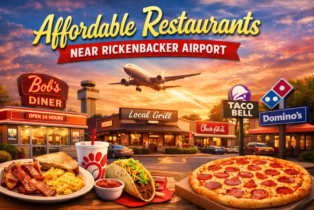 Affordable restaurants near Rickenbacker Airport in Columbus Ohio with diners and fast food options