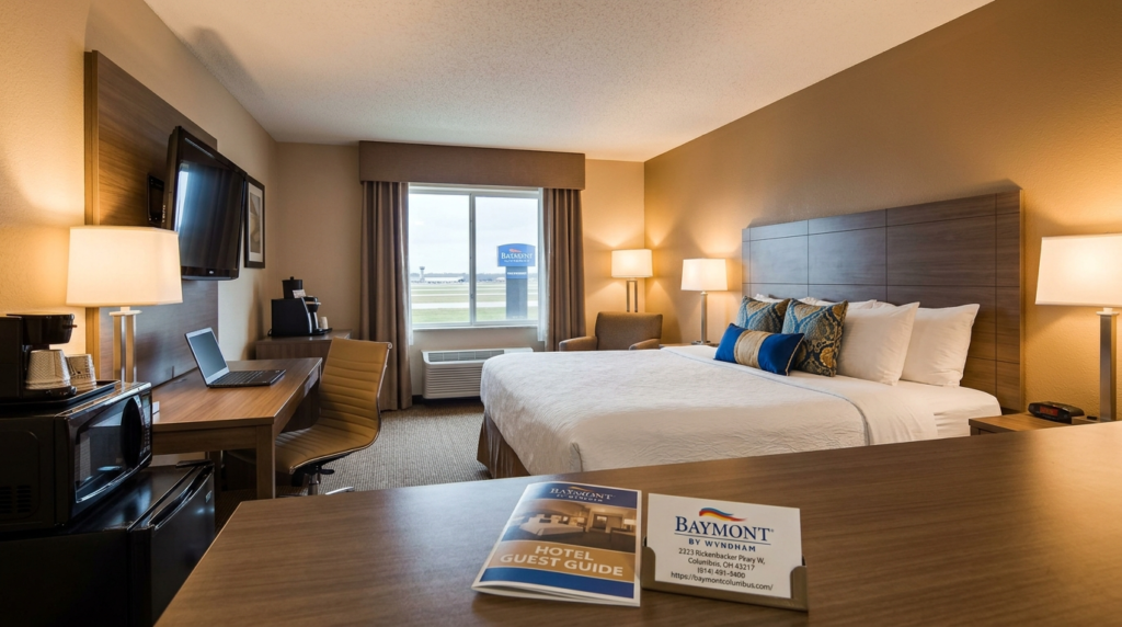 An updated hotel room near airport