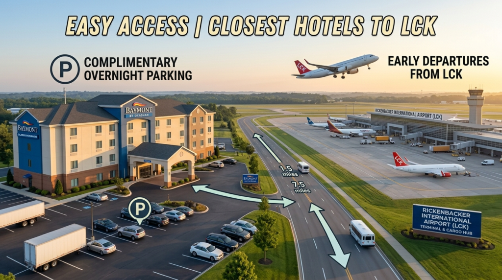 Stay Near Rickenbacker Airport for Early Morning Flights hotel exterior